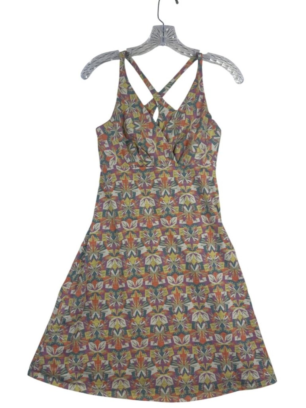 Patagonia Women's S Organic Cotton Sundress Multicolor Abstract Print Cross Back